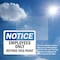 Signmission Employees Only Beyond This Point OSHA Notice Sign, Vinyl Decal, 14in W x 10in L, 2PK OS-2PACK-NS-D-1014-L-15607 - alternate 3
